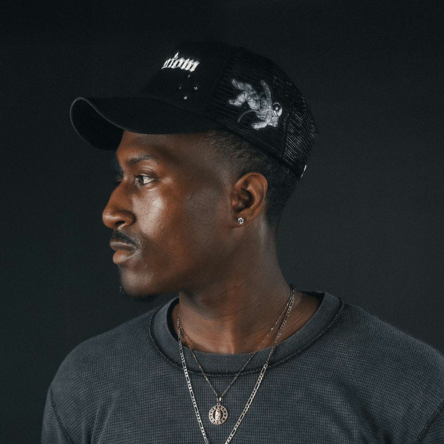 Black Astro Trucker Hat